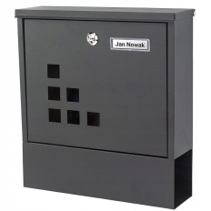 Cutie postala simpla gri antracit cu kit de montare