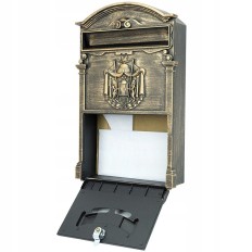 Cutie postala retro cu model 3D din otel inoxidabil si aluminiu