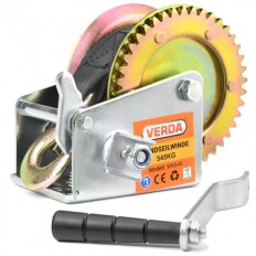 Troliu manual VERDA, 545 kg, curea 7 m, cu cârlig , WK545