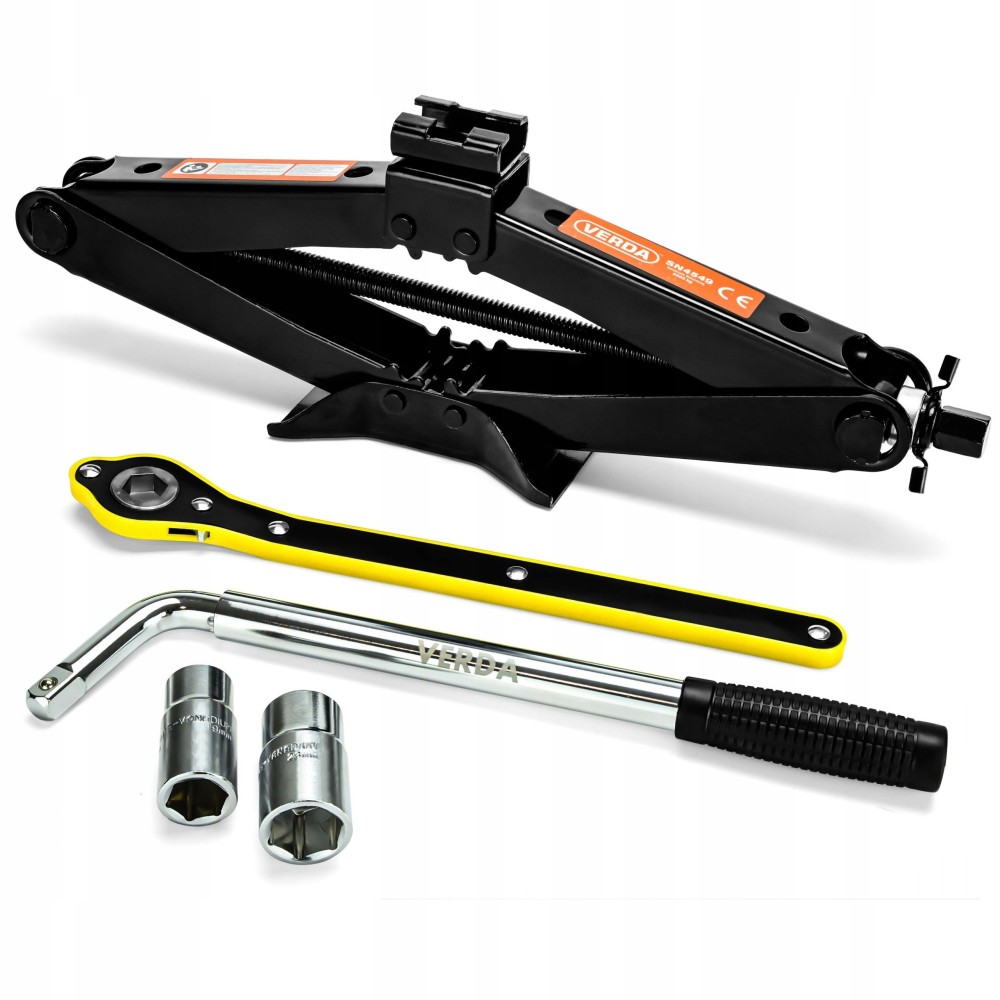 Cric trapezoidal 2T 100-410mm cu clichet si o cheie telescopica SN4549