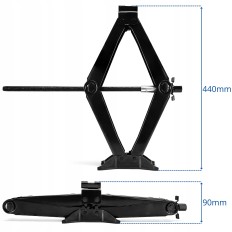 Set cric foarfeca 2 tone 90-440mm, cu clichet, cheie telescopica si husa incluse SN4550