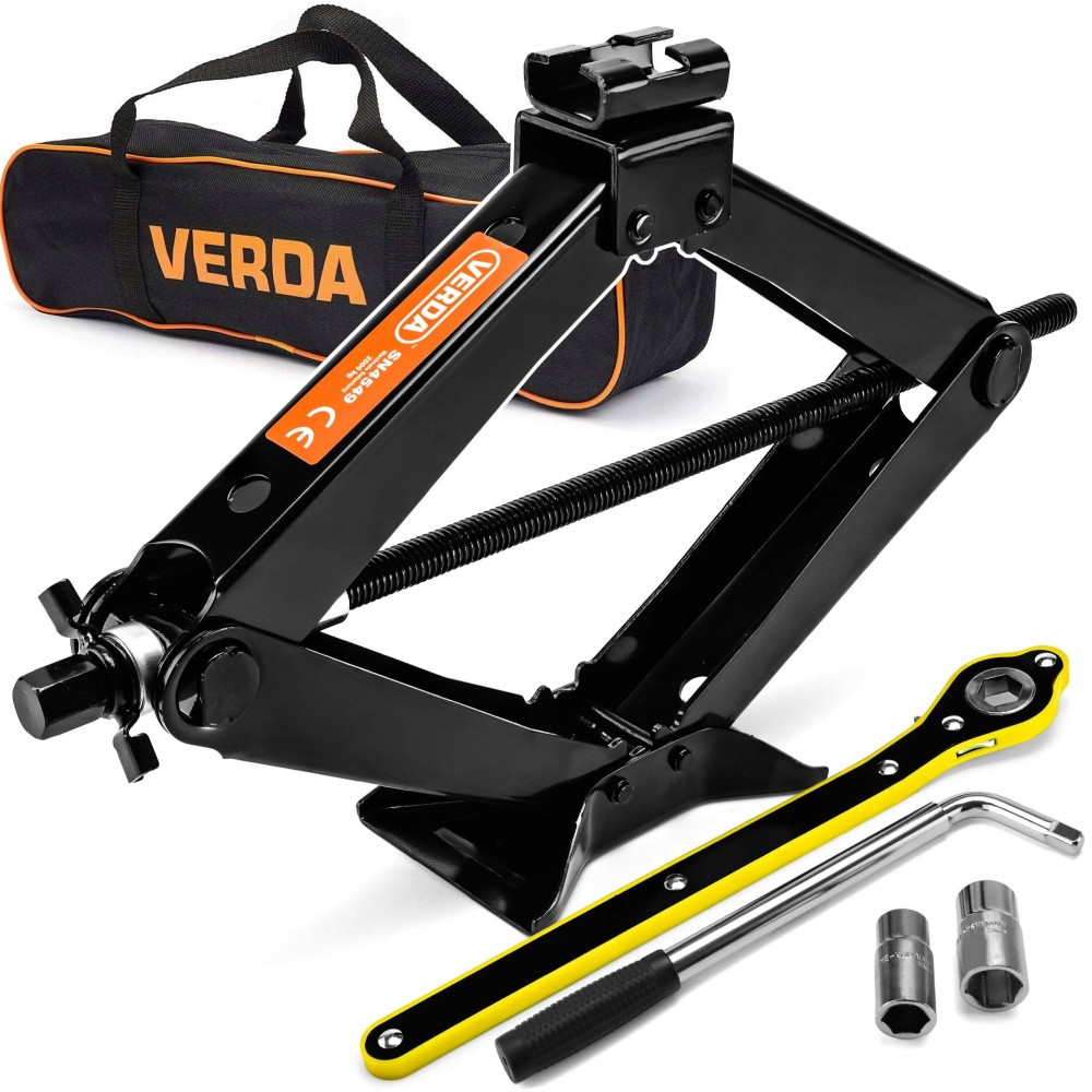 Set cric foarfeca 2 tone 90-440mm, cu clichet, cheie telescopica si husa incluse SN4550